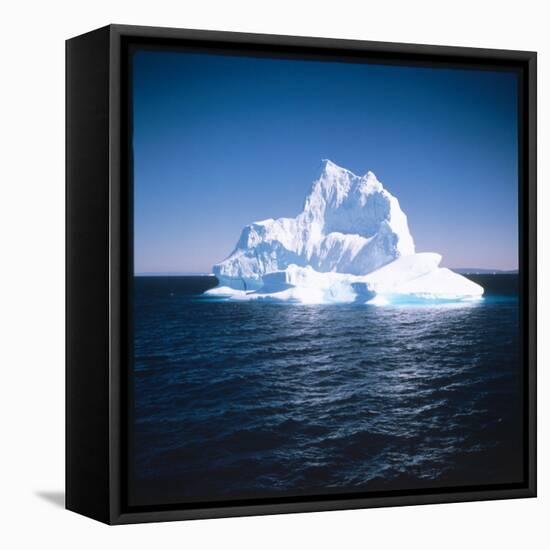 A Floating Iceberg in Disko Bay at Qeqertarsuaq (Godhavn), Greenland-null-Framed Premier Image Canvas