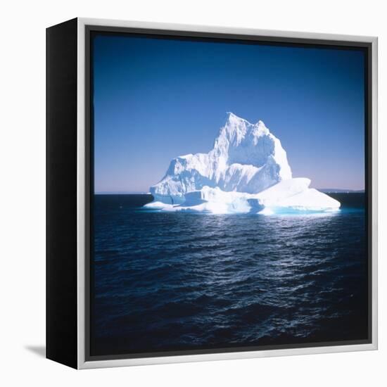 A Floating Iceberg in Disko Bay at Qeqertarsuaq (Godhavn), Greenland-null-Framed Premier Image Canvas