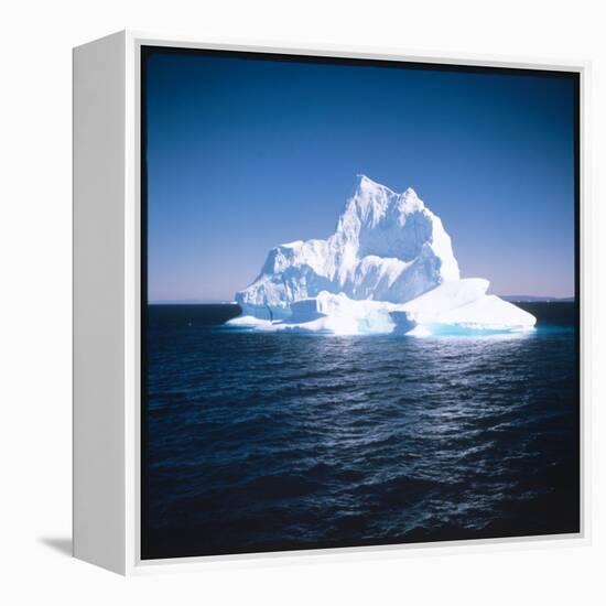 A Floating Iceberg in Disko Bay at Qeqertarsuaq (Godhavn), Greenland-null-Framed Premier Image Canvas