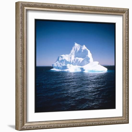 A Floating Iceberg in Disko Bay at Qeqertarsuaq (Godhavn), Greenland-null-Framed Photographic Print