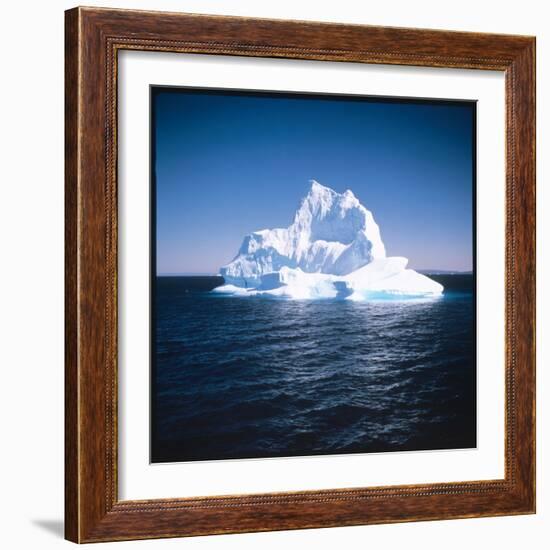 A Floating Iceberg in Disko Bay at Qeqertarsuaq (Godhavn), Greenland-null-Framed Photographic Print