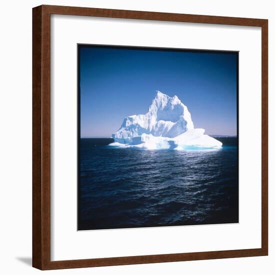 A Floating Iceberg in Disko Bay at Qeqertarsuaq (Godhavn), Greenland-null-Framed Photographic Print