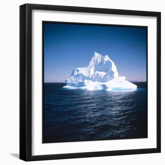 A Floating Iceberg in Disko Bay at Qeqertarsuaq (Godhavn), Greenland-null-Framed Photographic Print