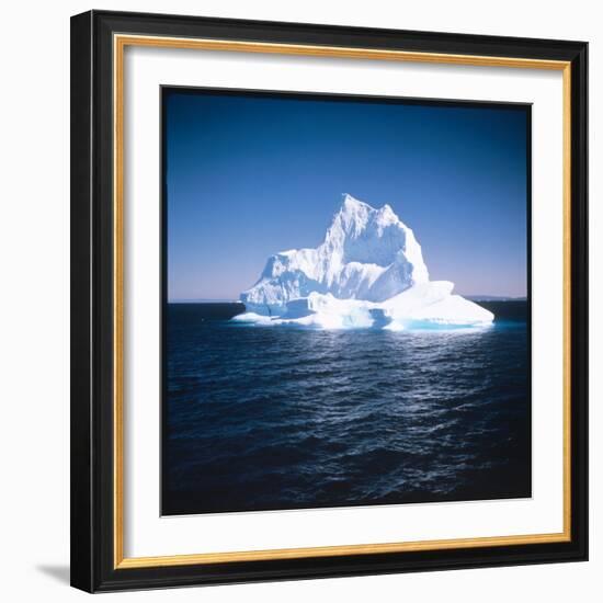 A Floating Iceberg in Disko Bay at Qeqertarsuaq (Godhavn), Greenland-null-Framed Photographic Print