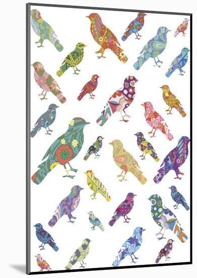 A Flock of Birds-Clara Wells-Mounted Giclee Print