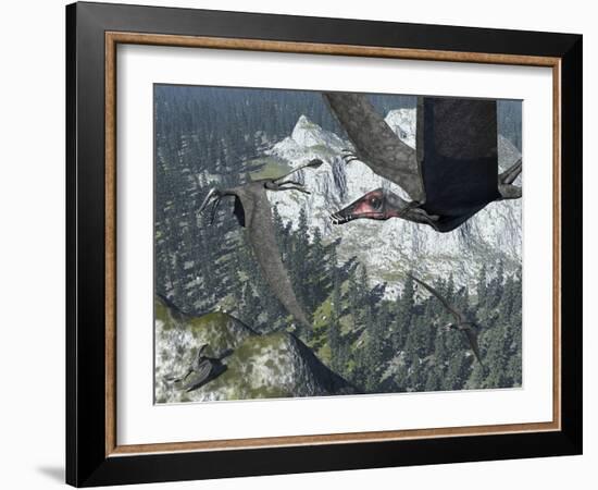 A Flock of Dorygnathus-Stocktrek Images-Framed Photographic Print