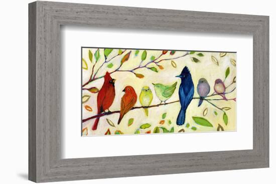 A Flock of Many Colors-Jennifer Lommers-Framed Art Print