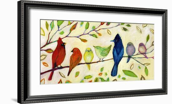 A Flock of Many Colors-Jennifer Lommers-Framed Giclee Print