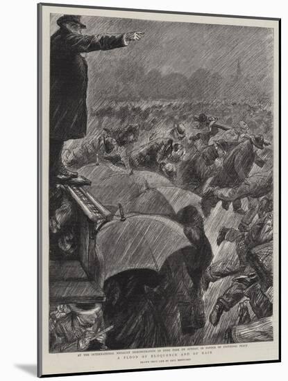 A Flood of Eloquence and of Rain-Charles Paul Renouard-Mounted Giclee Print