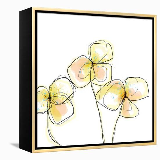 A Floral Get together-Jan Weiss-Framed Stretched Canvas