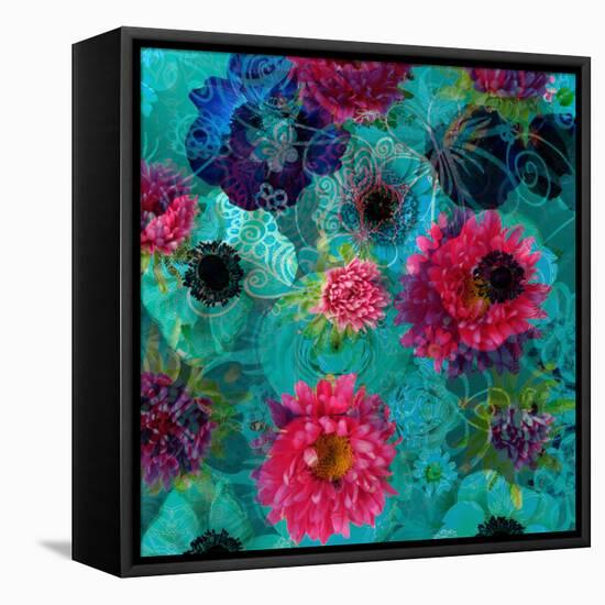 A Floral Montage from Blossoms and Drawing-Alaya Gadeh-Framed Premier Image Canvas