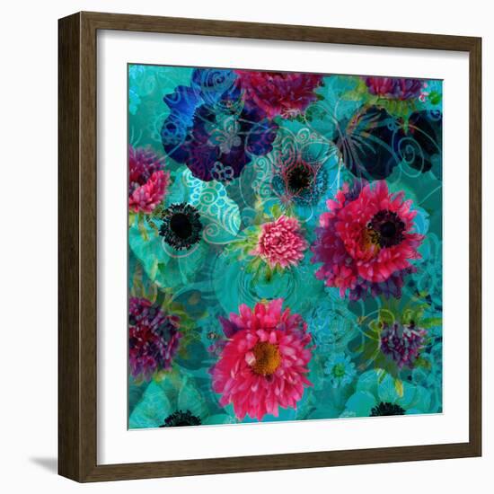 A Floral Montage from Blossoms and Drawing-Alaya Gadeh-Framed Photographic Print