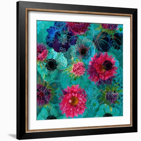 A Floral Montage from Blossoms and Drawing-Alaya Gadeh-Framed Photographic Print