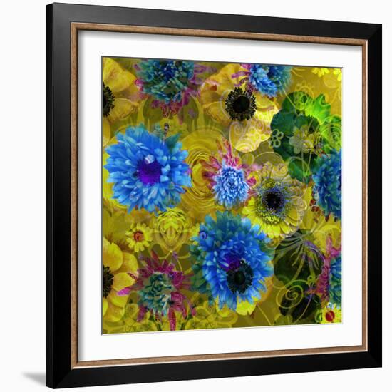 A Floral Montage from Blossoms and Drawing-Alaya Gadeh-Framed Photographic Print