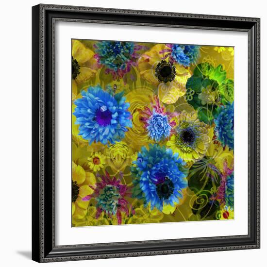 A Floral Montage from Blossoms and Drawing-Alaya Gadeh-Framed Photographic Print