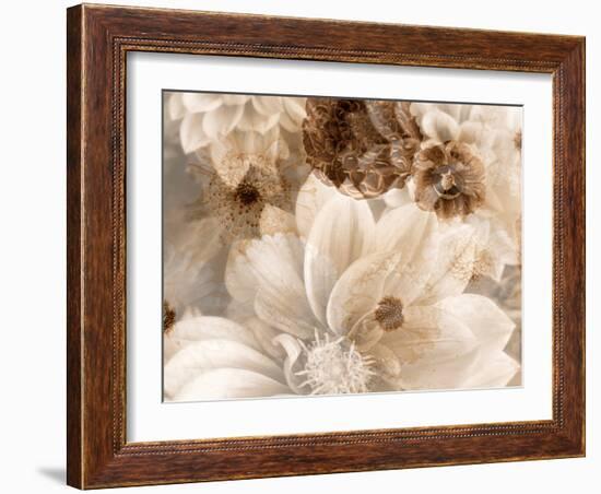 A Floral Montage from Dahlias in Monotone Colors-Alaya Gadeh-Framed Photographic Print