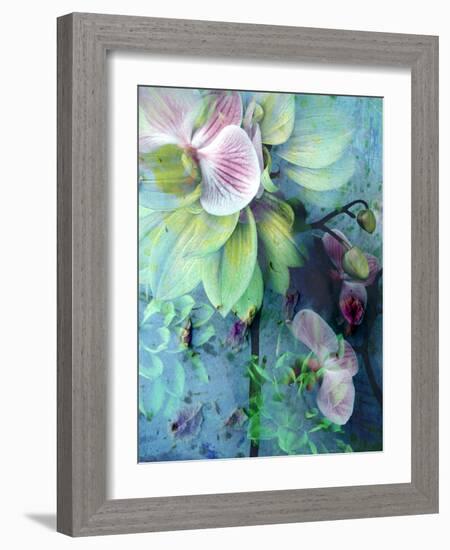 A Floral Montage of Dahlia and Orchid-Alaya Gadeh-Framed Photographic Print