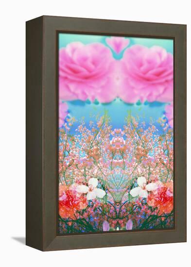 A Floral Montage of Flowers and Trees-Alaya Gadeh-Framed Premier Image Canvas