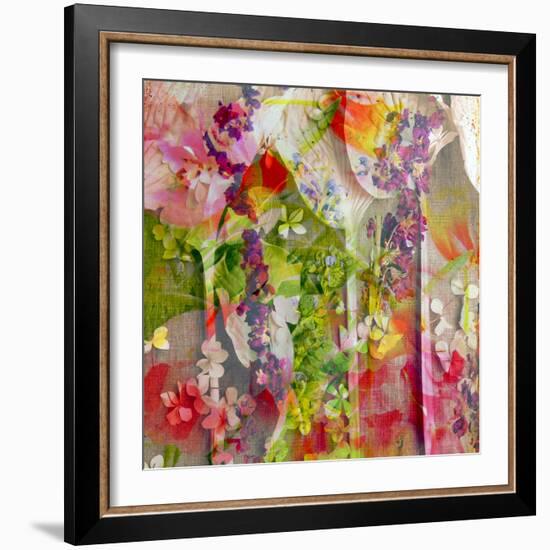 A Floral Montage of Leafes and Flowers-Alaya Gadeh-Framed Photographic Print