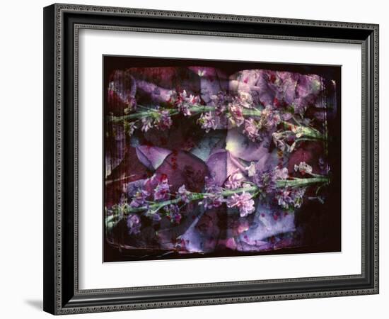 A Floral Montage on an Open Book-Alaya Gadeh-Framed Photographic Print