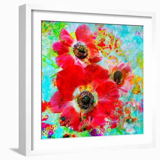 A Floral Montage with Anemones-Alaya Gadeh-Framed Photographic Print