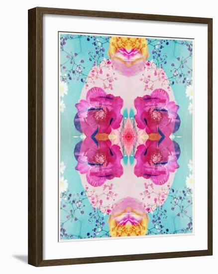 A Floral Montage with Blossoms and Ornaments from Spring Knots-Alaya Gadeh-Framed Photographic Print