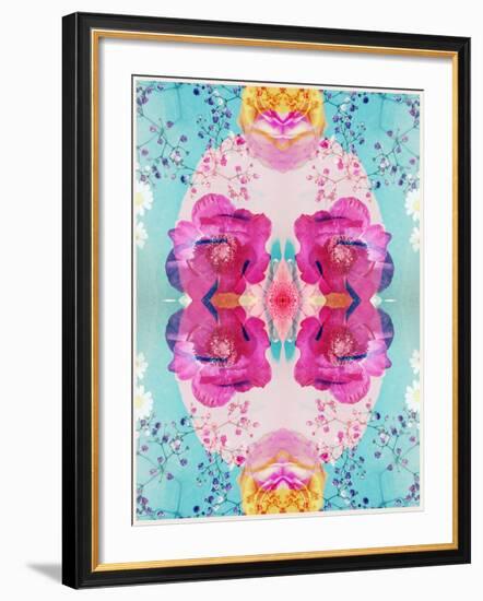 A Floral Montage with Blossoms and Ornaments from Spring Knots-Alaya Gadeh-Framed Photographic Print