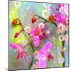 A Floral Montage with Pink Orchid and Daisy-Alaya Gadeh-Mounted Photographic Print