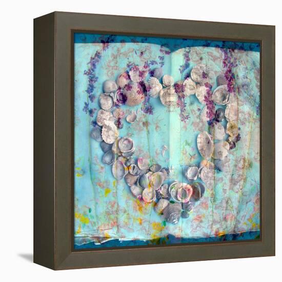 A Floral Montage with Seashells-Alaya Gadeh-Framed Premier Image Canvas