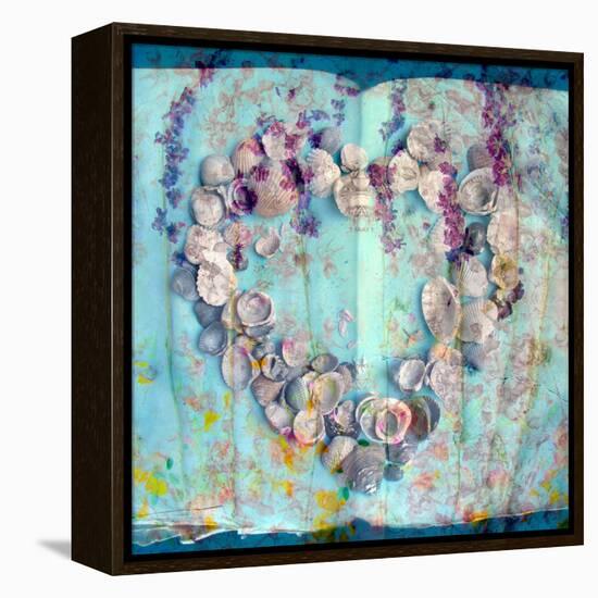 A Floral Montage with Seashells-Alaya Gadeh-Framed Premier Image Canvas