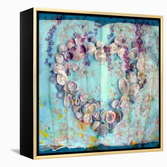 A Floral Montage with Seashells-Alaya Gadeh-Framed Premier Image Canvas