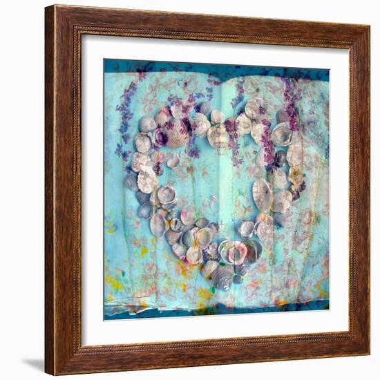 A Floral Montage with Seashells-Alaya Gadeh-Framed Photographic Print