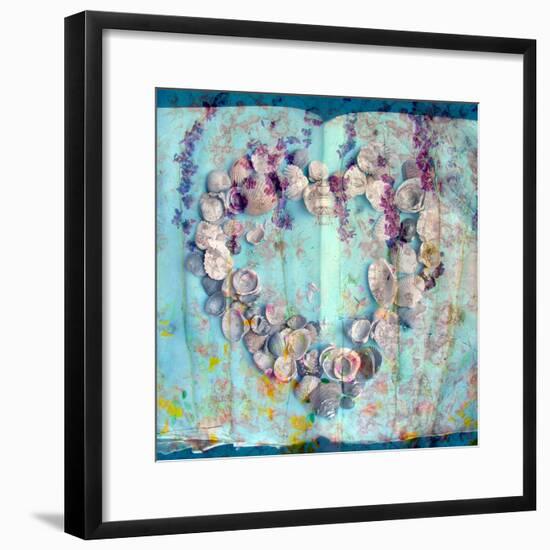 A Floral Montage with Seashells-Alaya Gadeh-Framed Photographic Print