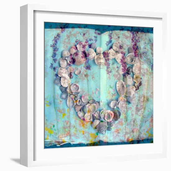 A Floral Montage with Seashells-Alaya Gadeh-Framed Photographic Print