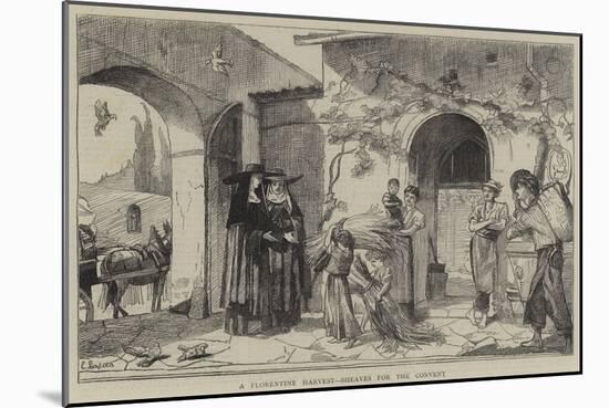 A Florentine Harvest, Sheaves for the Convent-null-Mounted Giclee Print