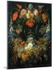 A Flower and Fruit Wreath-Abraham Mignon-Mounted Giclee Print