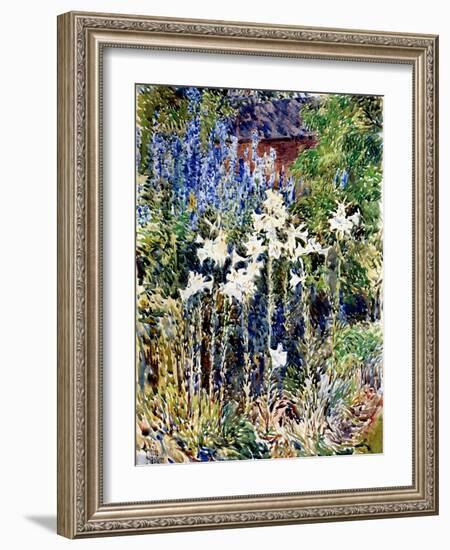 A Flower Garden, 1893-Childe Hassam-Framed Giclee Print