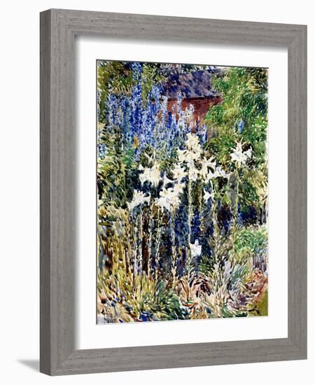 A Flower Garden, 1893-Childe Hassam-Framed Giclee Print