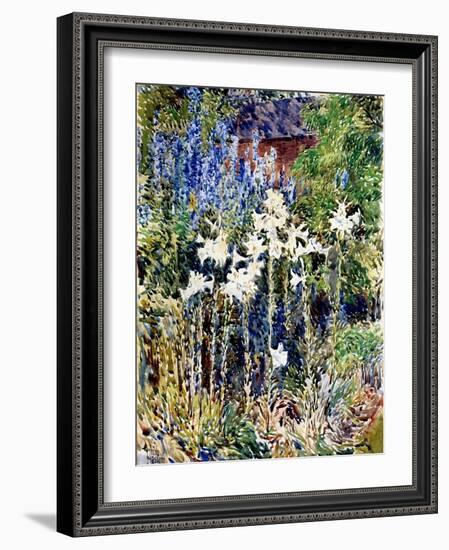 A Flower Garden, 1893-Childe Hassam-Framed Giclee Print