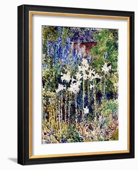 A Flower Garden, 1893-Childe Hassam-Framed Giclee Print