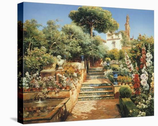 A Flower Garden-Manuel Garcia y Rodriguez-Framed Stretched Canvas