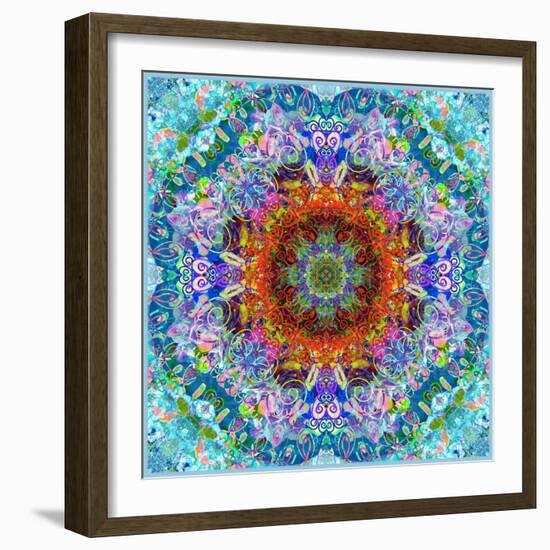 A Flower Mandala, Photographic Layer Work from a Painting-Alaya Gadeh-Framed Photographic Print