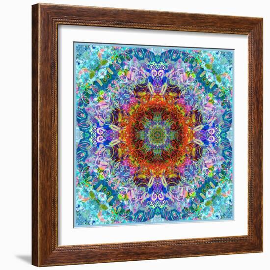 A Flower Mandala, Photographic Layer Work from a Painting-Alaya Gadeh-Framed Photographic Print