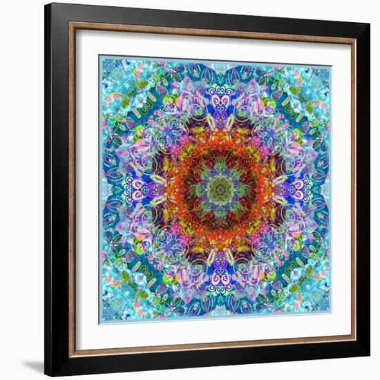 A Flower Mandala, Photographic Layer Work from a Painting-Alaya Gadeh-Framed Photographic Print