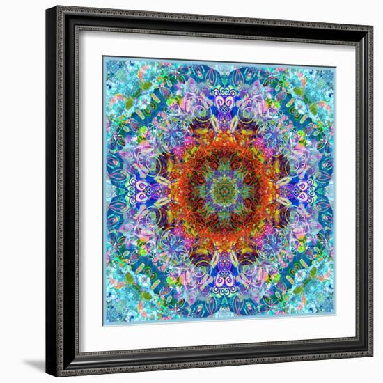 A Flower Mandala, Photographic Layer Work from a Painting-Alaya Gadeh-Framed Photographic Print