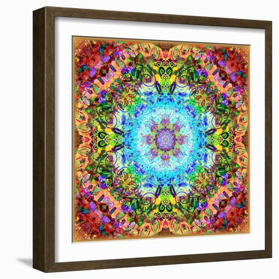 A Flower Mandala, Photographic Layer Work from a Painting-Alaya Gadeh-Framed Photographic Print