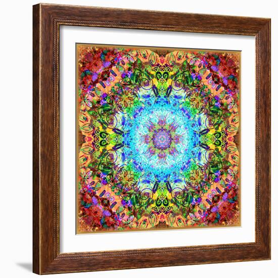 A Flower Mandala, Photographic Layer Work from a Painting-Alaya Gadeh-Framed Photographic Print