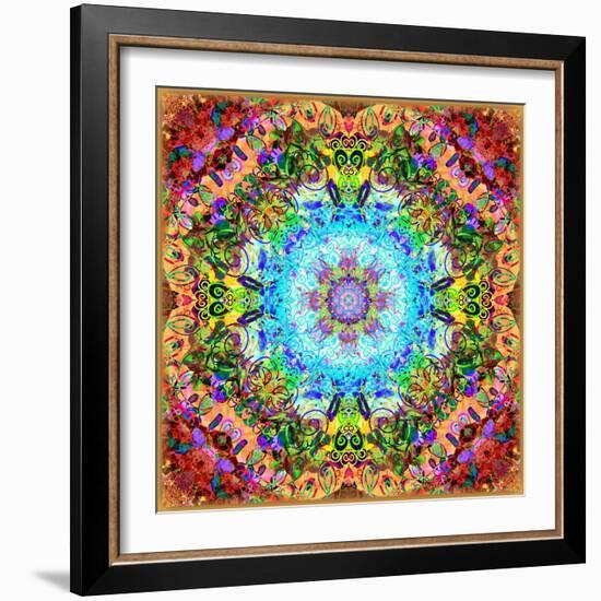 A Flower Mandala, Photographic Layer Work from a Painting-Alaya Gadeh-Framed Photographic Print