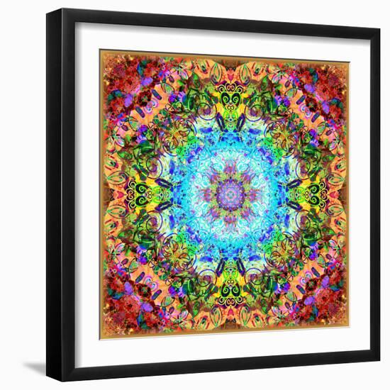 A Flower Mandala, Photographic Layer Work from a Painting-Alaya Gadeh-Framed Photographic Print