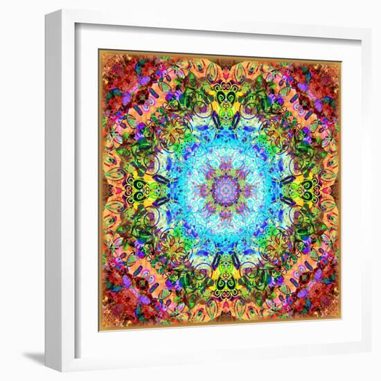 A Flower Mandala, Photographic Layer Work from a Painting-Alaya Gadeh-Framed Photographic Print